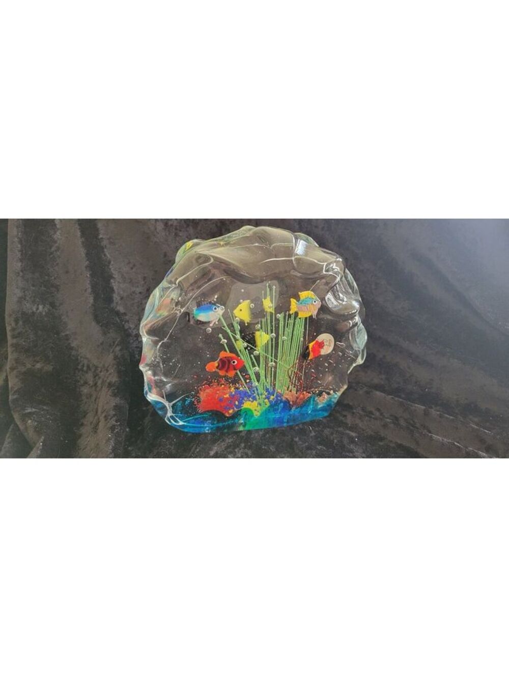 Murano Aquarium with 6 Colorful Fish
